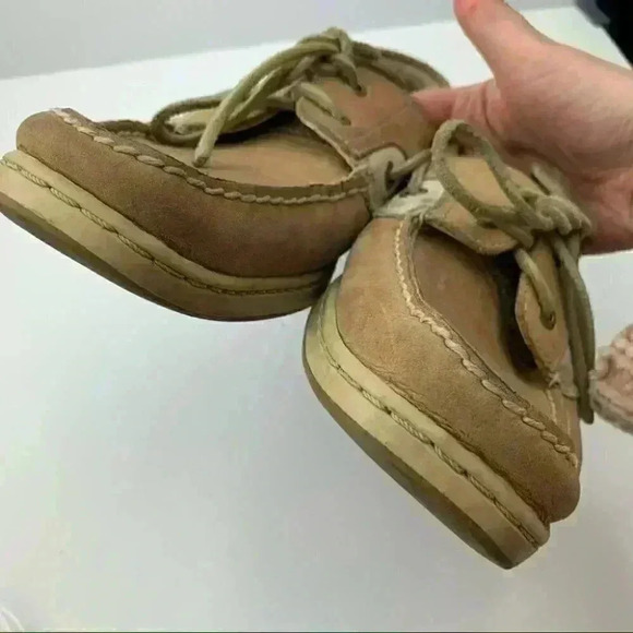 Sperry topsider Flats 10 tan leather boat shoes - Picture 9 of 12